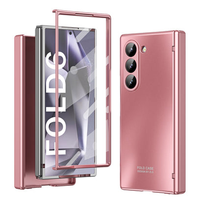 Electroplating Shockproof Phone Case With Back Screen Protector Film For Galaxy Z Fold 7/6/5/4/3