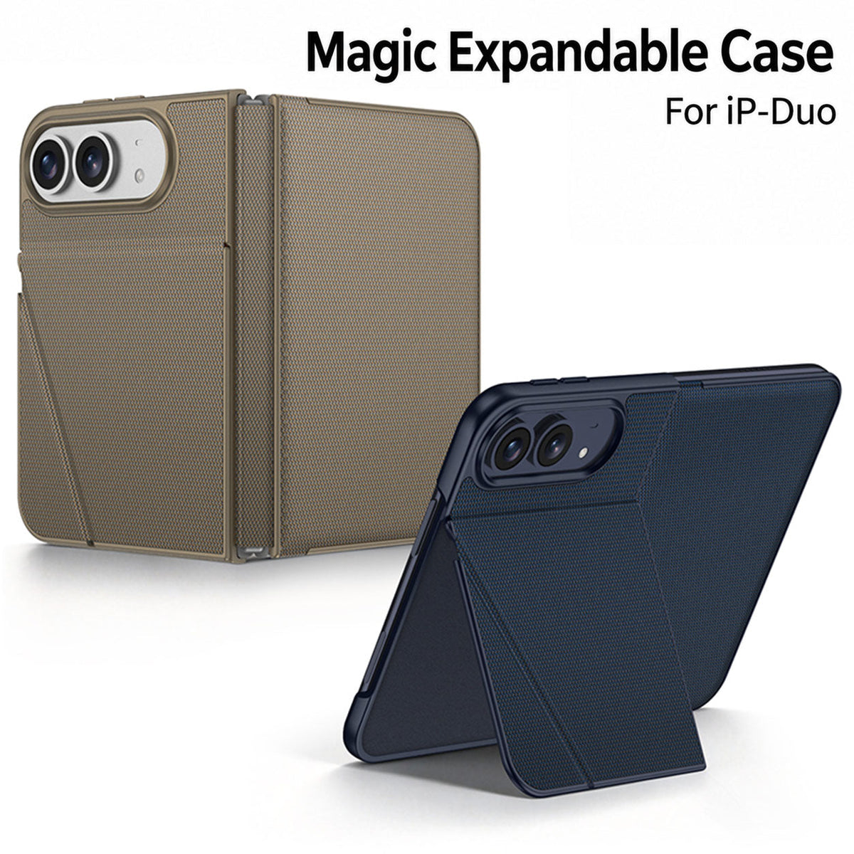 iPhone Duo | Magnetic Flip Phone Case with Expandable Cover & Built-in Folding Stand | 🔥 Limited-Time 50% OFF 🏷️🎉🥳