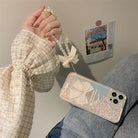 Quicksand Gradient Color Bow-knot With Wristband For iPhone Case - {{ shop_name}} varyfun