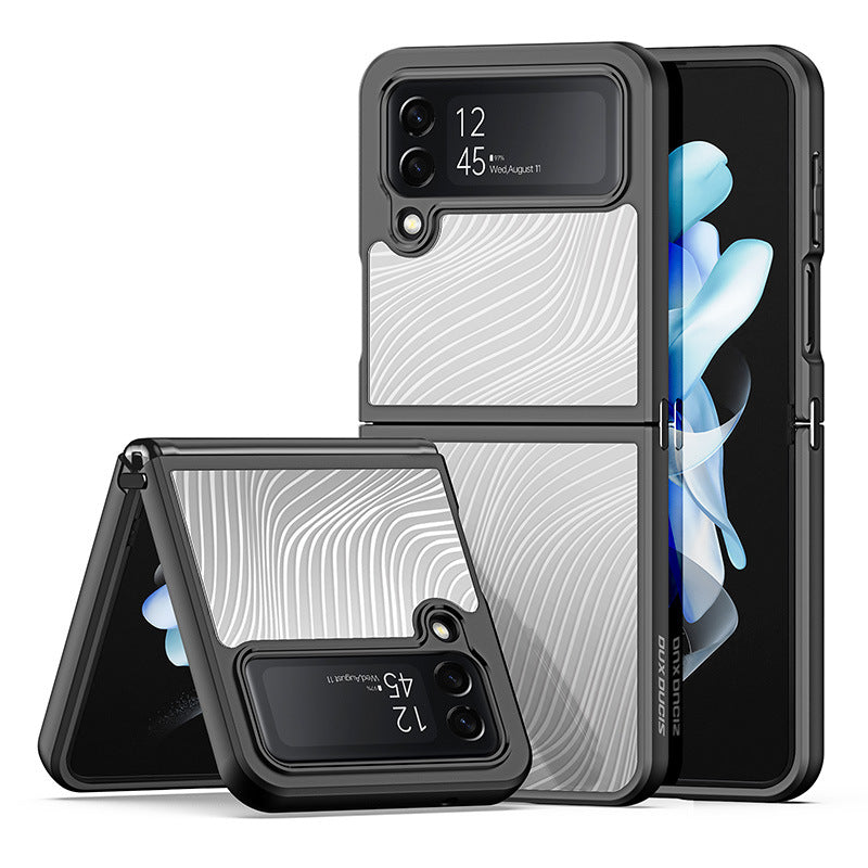 Flowing Light Design Frosted Phone Case For Samsung Z Flip4 5G