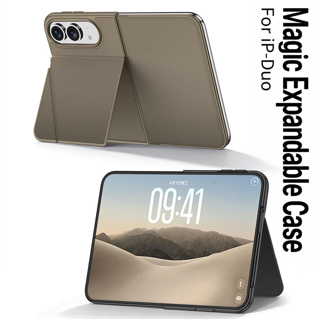 iPhone Duo | Magnetic Flip Phone Case with Expandable Cover & Built-in Folding Stand | 🔥 Limited-Time 50% OFF 🏷️🎉🥳