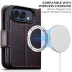 iPhone Duo | Distressed Leather Wallet Case with Card Slots & Magnetic Closure