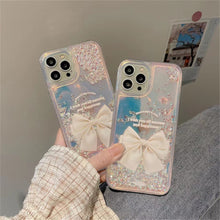 Load image into Gallery viewer, Quicksand Gradient Color Bow-knot With Wristband For iPhone Case - {{ shop_name}} varyfun
