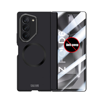 Metal Lens Holder Shockproof Phone Case With Privacy Screen Protector For Galaxy Z Fold6