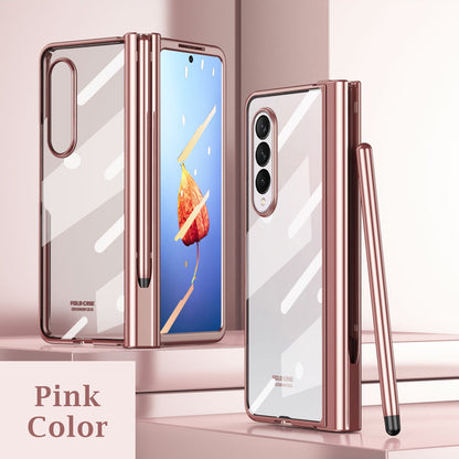 Transparent All Inclusive Protection Phone Case With Screen Protection & Stylus Pen Slot For Samsung Galaxy Z Fold4 Fold3 5G