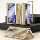 Armor Electroplated Anti-fall Protective Phone Case With Pen Tray Shell and Film For Samsung Galaxy Z Fold5 Fold4 - Mycasety Mycasety