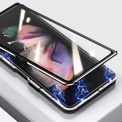 Samsung Galaxy Z Fold3 Fold4 Magnetic Double-Sided Protection Tempered Glass Aluminum Frame Phone Case - {{ shop_name}} varyfun