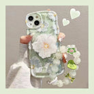 Oil Painting Flower With Bracket & Wristband For iPhone Case - {{ shop_name}} varyfun