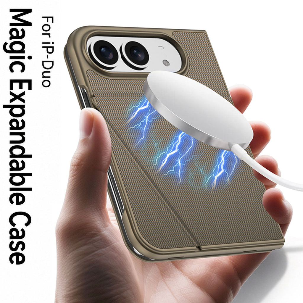 iPhone Duo | Magnetic Flip Phone Case with Expandable Cover & Built-in Folding Stand | 🔥 Limited-Time 50% OFF 🏷️🎉🥳