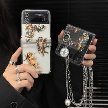 Load image into Gallery viewer, Varyfun | Retro Angel Phone Case With Chain For Samsung Galaxy Z Flip4 Flip3 5G
