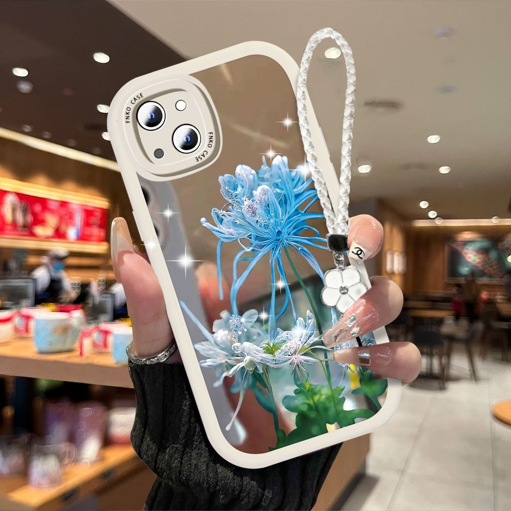 Mirror Flower With Wristband For iPhone Case - {{ shop_name}} varyfun