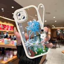Load image into Gallery viewer, Mirror Flower With Wristband For iPhone Case - {{ shop_name}} varyfun
