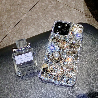 Luxury Rhinestone Diamond Perfume Bow-knot iPhone Case - {{ shop_name}} varyfun