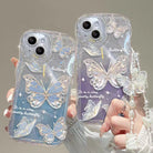 Quicksand Butterfly With Wristband For iPhone Case - {{ shop_name}} varyfun