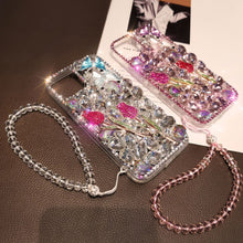 Load image into Gallery viewer, Luxury Rhinestone Diamond Flower iPhone Case - {{ shop_name}} varyfun
