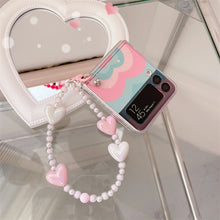 Load image into Gallery viewer, Varyfun | Heart Swirl Chain Phone Case With Wristband For Samsung Galaxy Z Flip4 Flip5 5G
