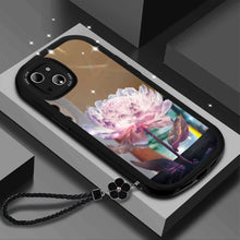 Load image into Gallery viewer, Mirror Flower With Wristband For iPhone Case - {{ shop_name}} varyfun
