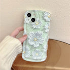 Oil Painting Flower With Bracket & Wristband For iPhone Case - {{ shop_name}} varyfun