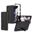 varyfun.com | Products Luxury Leather Magnetic Hinge With Bracket Phone Case For Samsung Galaxy Z Fold4 Fold3 5G