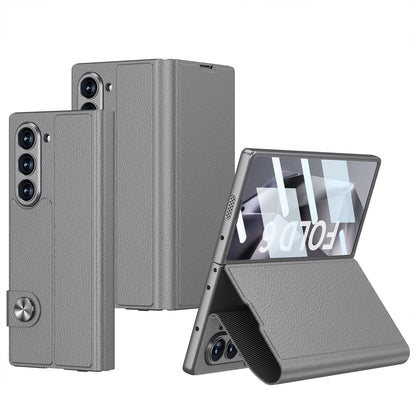 Luxurious Leather Cover Shockproof Phone Case With Screen Protector For Galaxy Z Fold 6/7