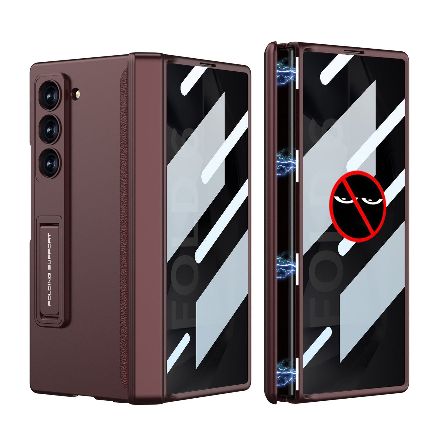 Magnetic Hinge Hidden Bracket All-included Case With Back Screen Protector For Galaxy Z Fold 6/5/4/3