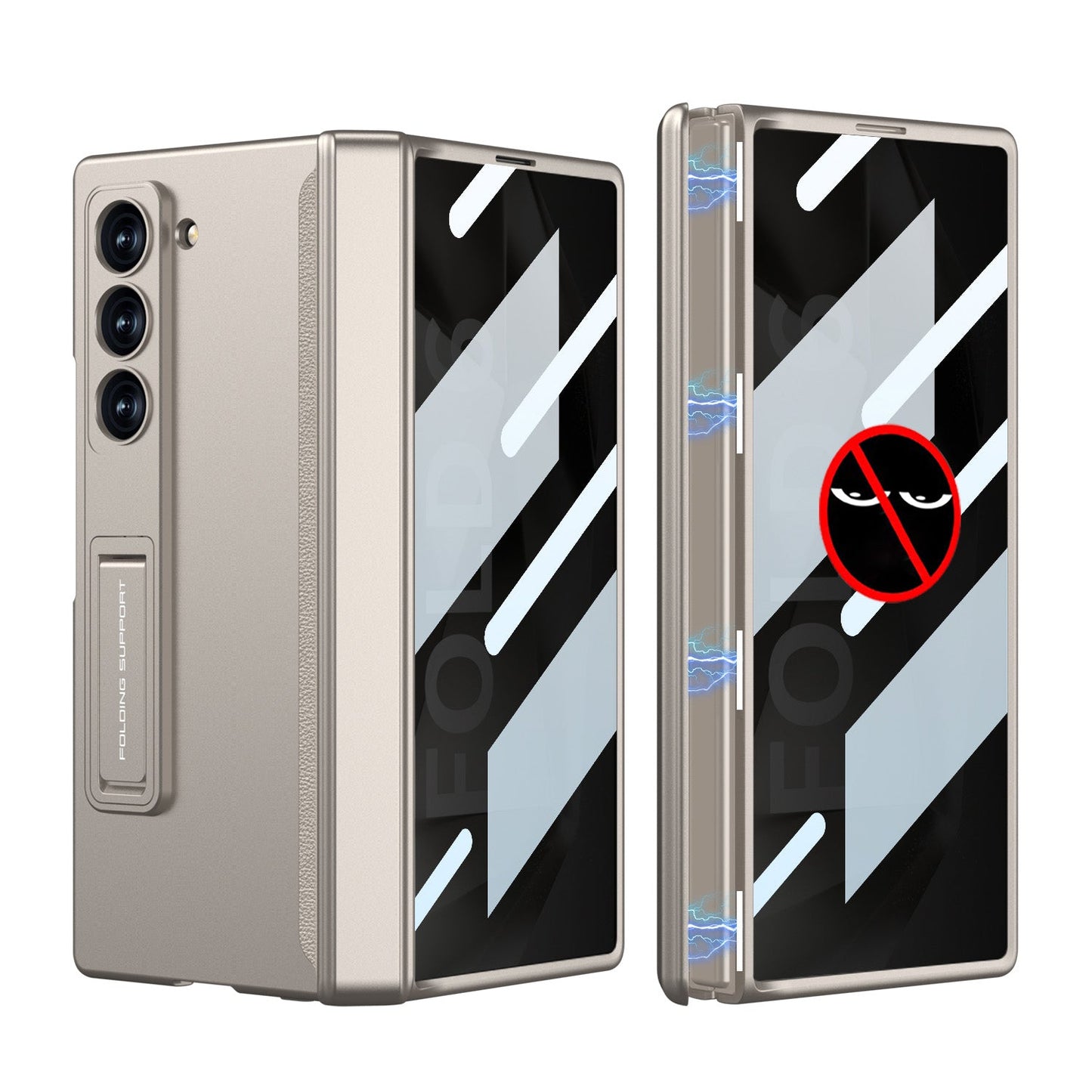 Magnetic Hinge Hidden Bracket All-included Case With Back Screen Protector For Galaxy Z Fold 6/5/4/3