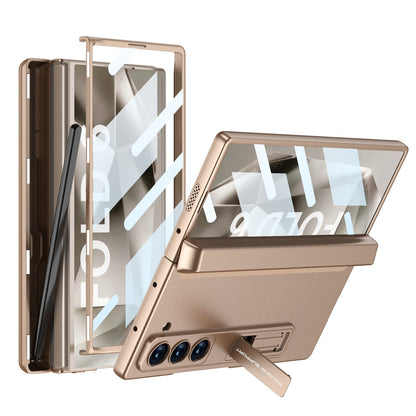 Magnetic Hinge Pen Box Shockproof Phone Case With Screen Protector For Galaxy Z Fold 6