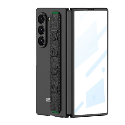 Luxury Wristband Holder Shockproof Phone Case With Back Screen Protector For Galaxy Z Fold 6/7