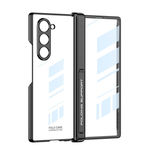 Transparent Magnetic Hinge Bracket Shockproof Phone Case With Screen Protector For Galaxy Z Fold6