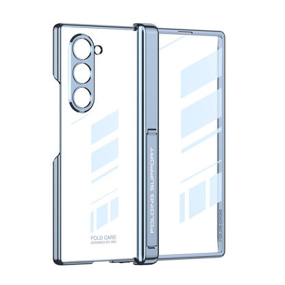 Transparent Magnetic Hinge Bracket Shockproof Phone Case With Screen Protector For Galaxy Z Fold 6/7
