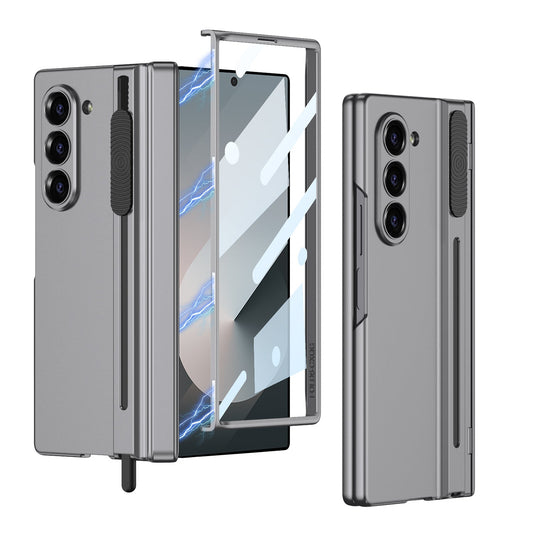 Magnetic Hinge Pen Slot Shockproof Phone Case With Screen Glass Protector For Galaxy Z Fold 6