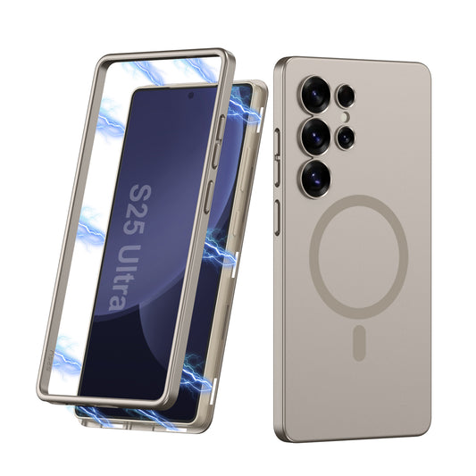 Magnetic Shockproof Phone Cover With Screen Protector For Galaxy S25 Ultra