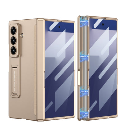 Magnetic Hinge Hidden Bracket All-included Case With Back Screen Protector For Galaxy Z Fold 7/6/5/4/3