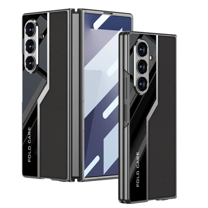 Electroplating Leather Shockproof Phone Case With Screen Protector For Galaxy Z Fold 7/6