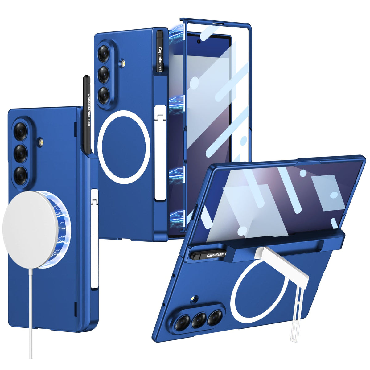 Magnetic Hinge Hidden Bracket All-included Case With Pen Box For Galaxy Z Fold8 Wide Ultra