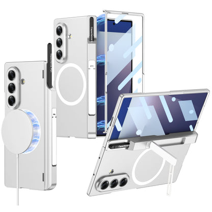 Magnetic Hinge Hidden Bracket All-included Case With Pen Box For Galaxy Z Fold8 Wide Ultra