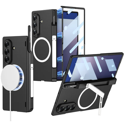 Magnetic Hinge Hidden Bracket All-included Case With Pen Box For Galaxy Z Fold8 Wide Ultra