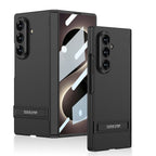 Business-style Bracket Magnetic Hinge Phone Case With Back Screen Film For Galaxy Z Fold8 Ultra Wide