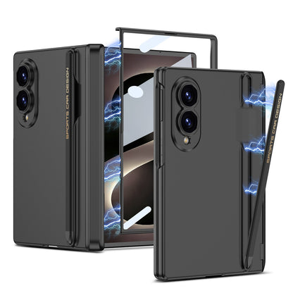 Magnetic Hinge Protective Phone Case With Pen-slot & Stylus & Screen Glass Flim For Galaxy Z Fold8 Wide Ultra