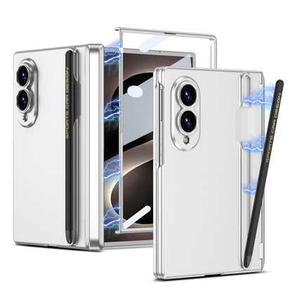 Magnetic Hinge Protective Phone Case With Pen-slot & Stylus & Screen Glass Flim For Galaxy Z Fold8 Wide Ultra