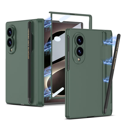 Magnetic Hinge Protective Phone Case With Pen-slot & Stylus & Screen Glass Flim For Galaxy Z Fold8 Wide Ultra