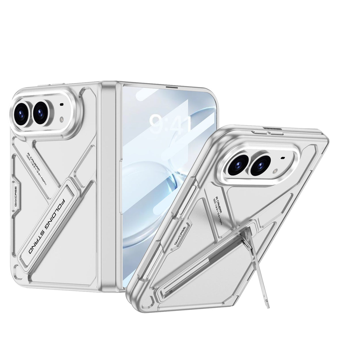 iPhone Duo - Armor Full-Body Protection Case With Hidden Kickstand,Tempered Glass Screen Protector