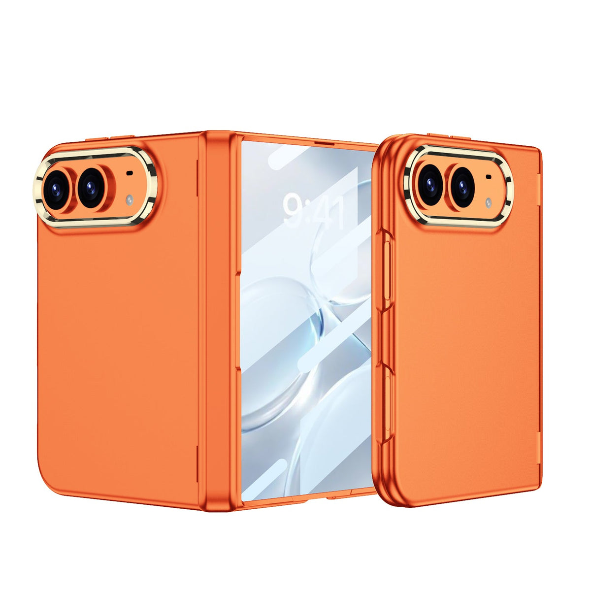 iPhone Duo - Magnetic Hinge Protection Fashion Cover Built-in Tempered Glass Film