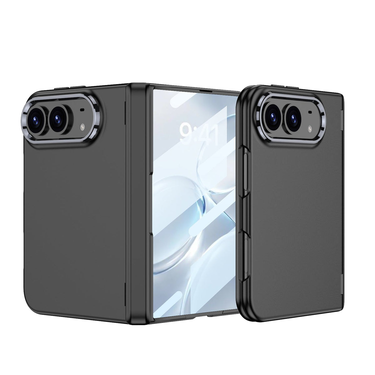 iPhone Duo - Magnetic Hinge Protection Fashion Cover Built-in Tempered Glass Film