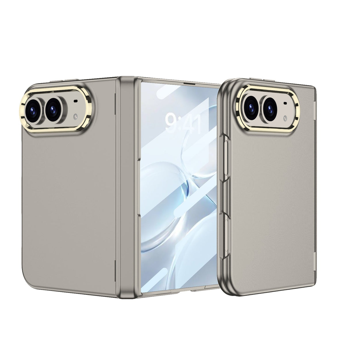 iPhone Duo - Magnetic Hinge Protection Fashion Cover Built-in Tempered Glass Film