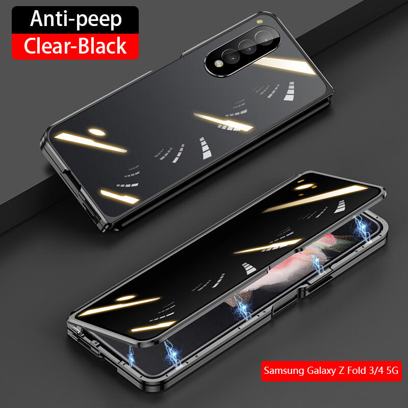 Samsung Galaxy Z Fold3 Fold4 Magnetic Double-Sided Protection Tempered Glass Aluminum Frame Phone Case - {{ shop_name}} varyfun