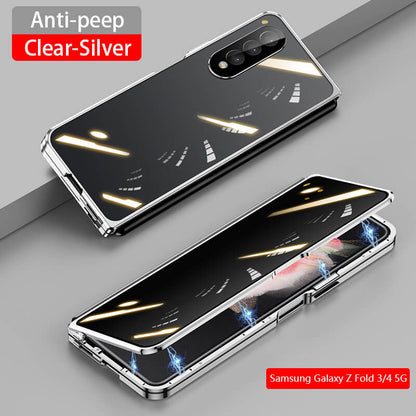 Samsung Galaxy Z Fold3 Fold4 Magnetic Double-Sided Protection Tempered Glass Aluminum Frame Phone Case - {{ shop_name}} varyfun