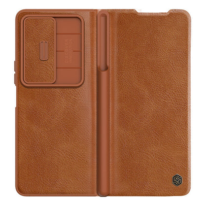 Luxurious Leather Cover Shockproof Phone Case Lens Protector & Pen Slot For Galaxy Z Fold 6/5/4