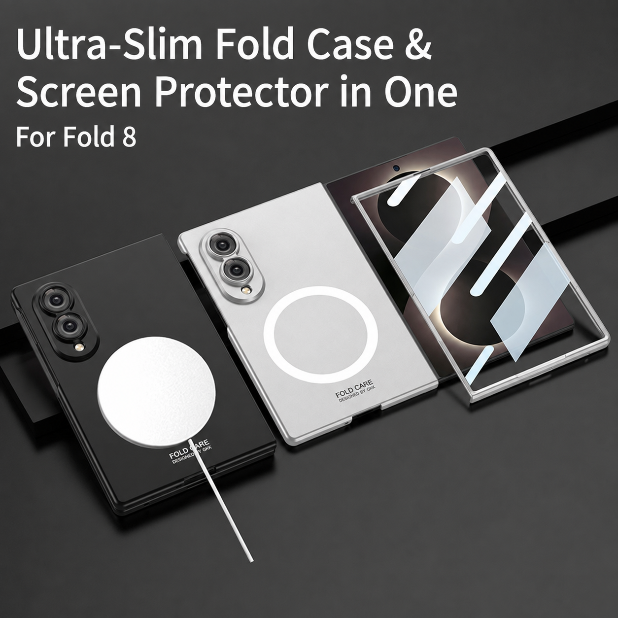 Galaxy Z Fold8 Wide Ultra Fashion Phone Case with Built-In Tempered Glass & Magnetic Coil