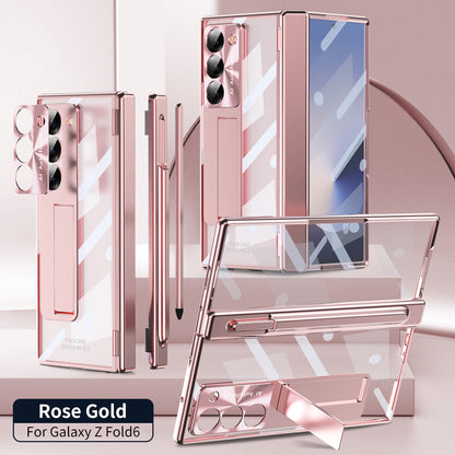 Magnetic Hinge Plating Case For Galaxy Z Fold 7/6/5/4/3 With Double Hinge Protector